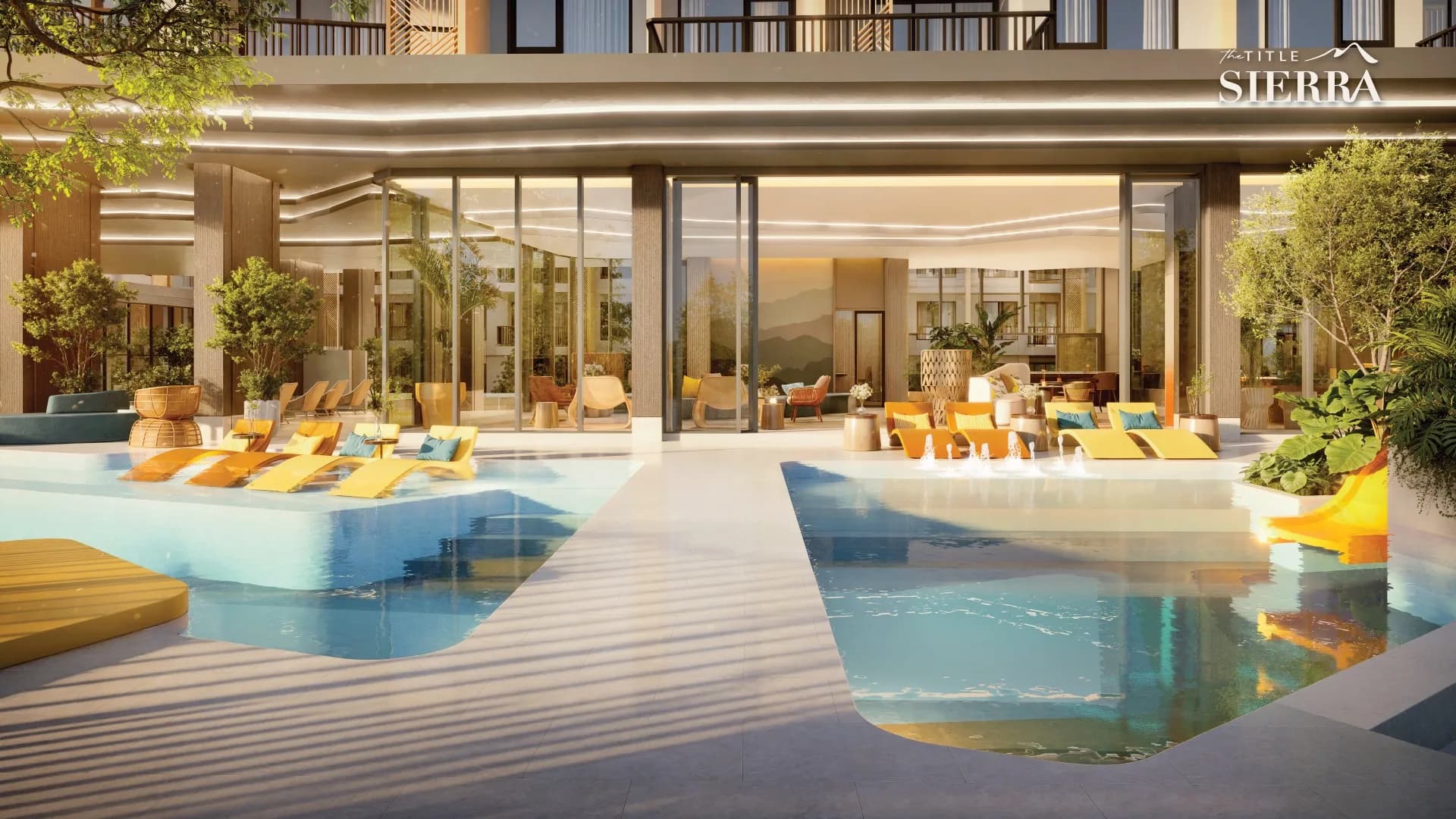 The Title Sierra: poolside terrace